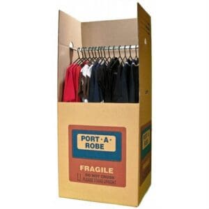 Port a robe packing clothes in box wardrobe